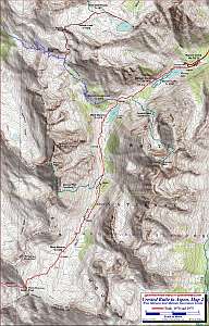Crested Butte-Aspen Map 1 topographic trail map at 1:24,000 scale.