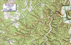 Big Piney topographic trail map at 1:24,000 scale
